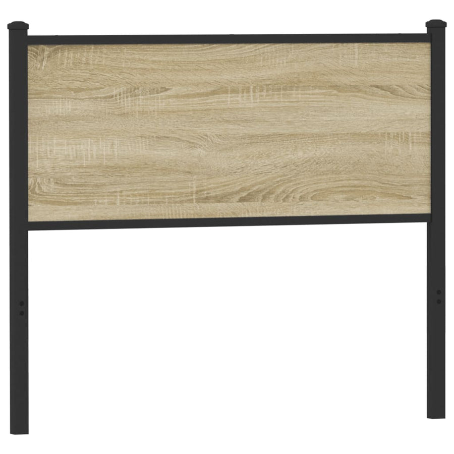 Hoofdbord 107 cm bewerkt hout en staal sonoma eikenkleurig