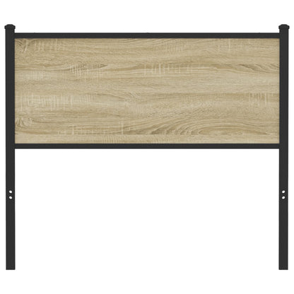 Hoofdbord 107 cm bewerkt hout en staal sonoma eikenkleurig