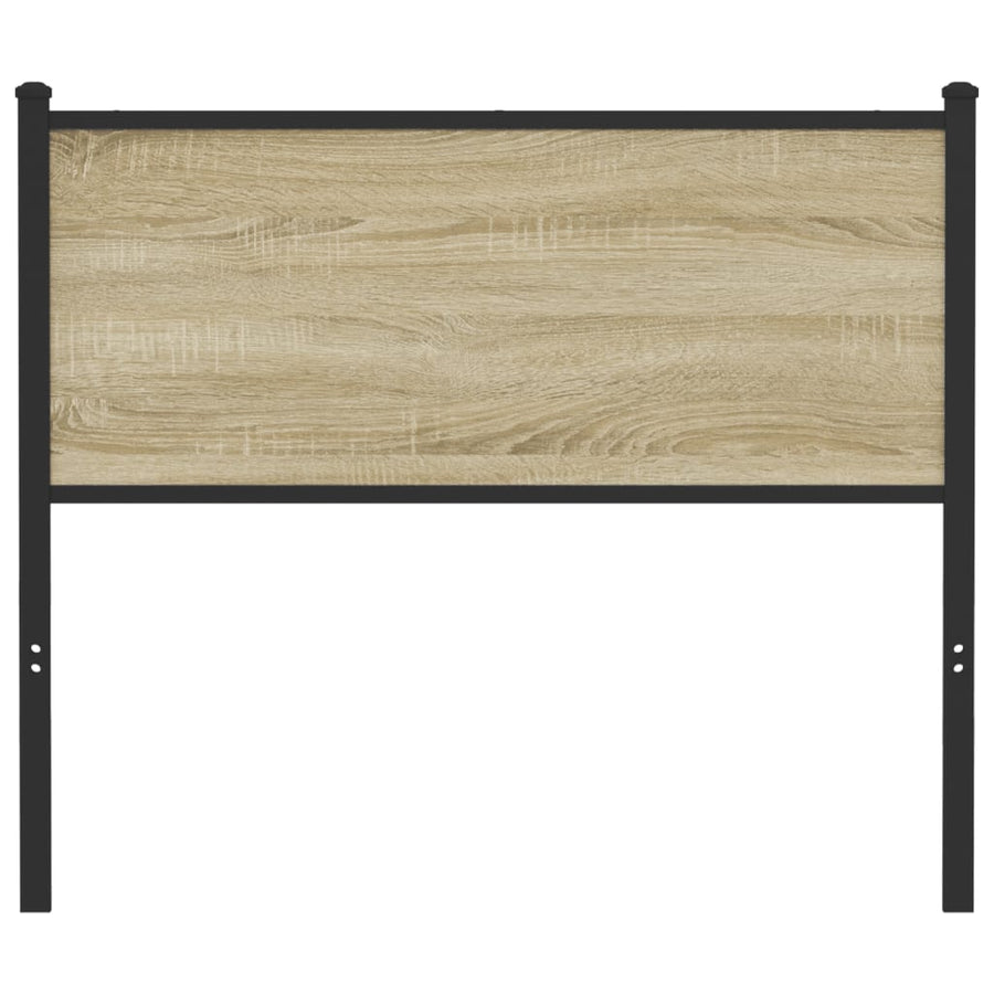 Hoofdbord 107 cm bewerkt hout en staal sonoma eikenkleurig