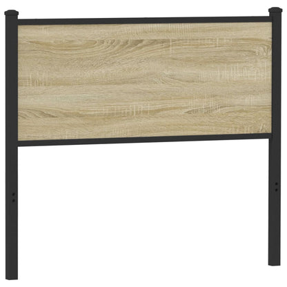 Hoofdbord 107 cm bewerkt hout en staal sonoma eikenkleurig