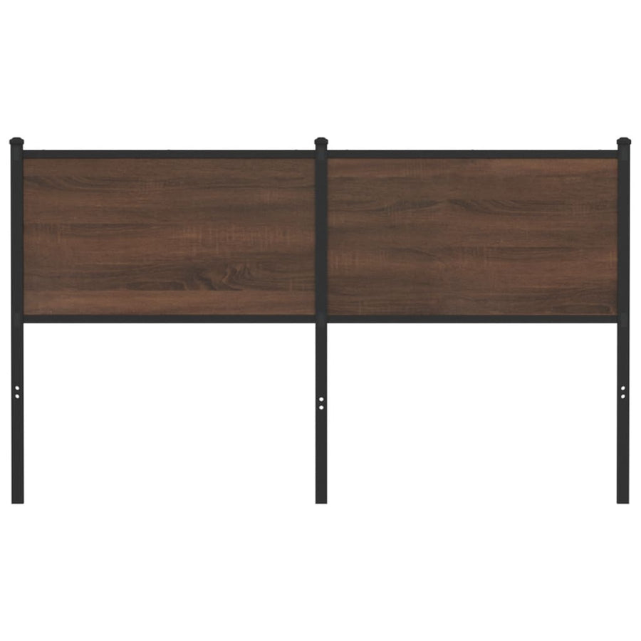Hoofdbord Bewerkt Hout En Staal Ig 135 cm bruin eikenkleur