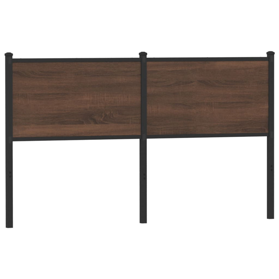 Hoofdbord Bewerkt Hout En Staal Ig 140 cm bruin eikenkleur