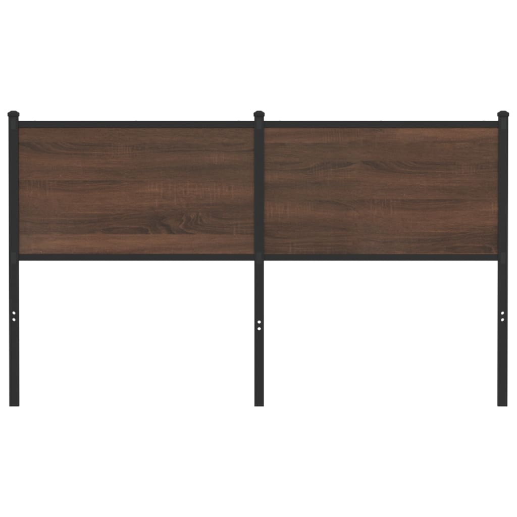 Hoofdbord Bewerkt Hout En Staal Ig 140 cm bruin eikenkleur
