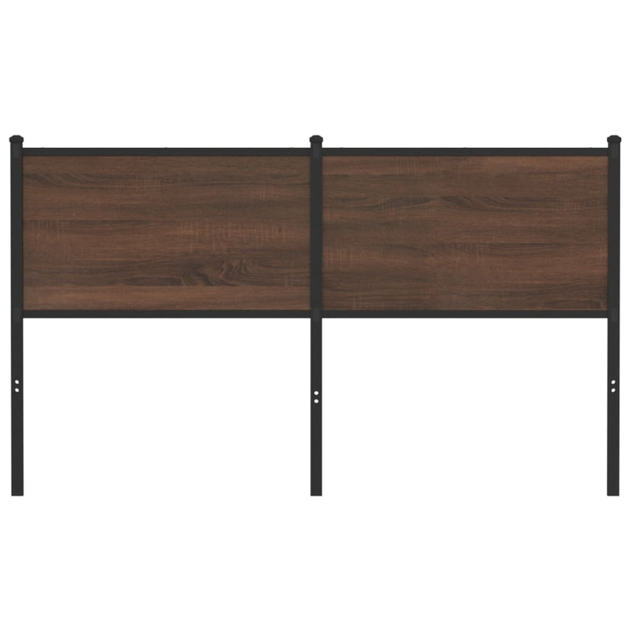 Hoofdbord Bewerkt Hout En Staal Ig 140 cm bruin eikenkleur