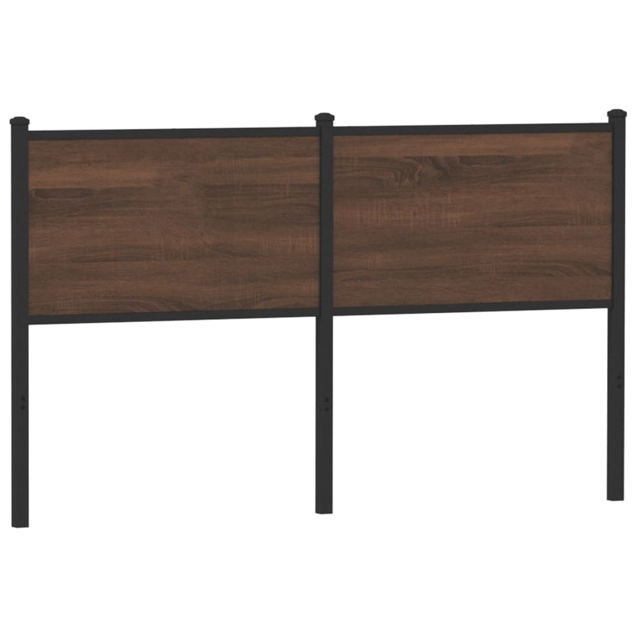 Hoofdbord Bewerkt Hout En Staal Ig 150 cm bruin eikenkleur
