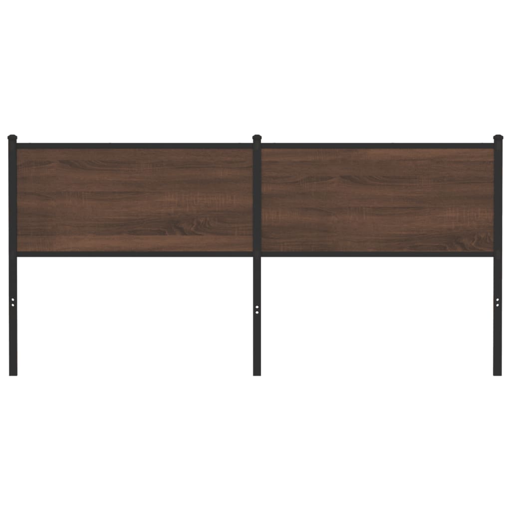 Hoofdbord Bewerkt Hout En Staal Ig 160 cm bruin eikenkleur