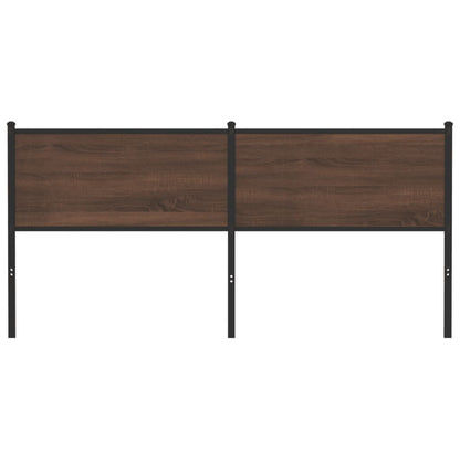 Hoofdbord Bewerkt Hout En Staal Ig 160 cm bruin eikenkleur