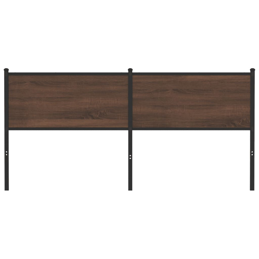 Hoofdbord Bewerkt Hout En Staal Ig 160 cm bruin eikenkleur
