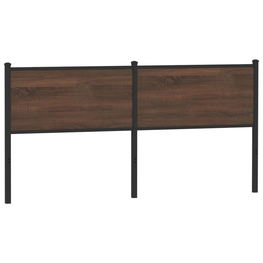 Hoofdbord Bewerkt Hout En Staal Ig 160 cm bruin eikenkleur