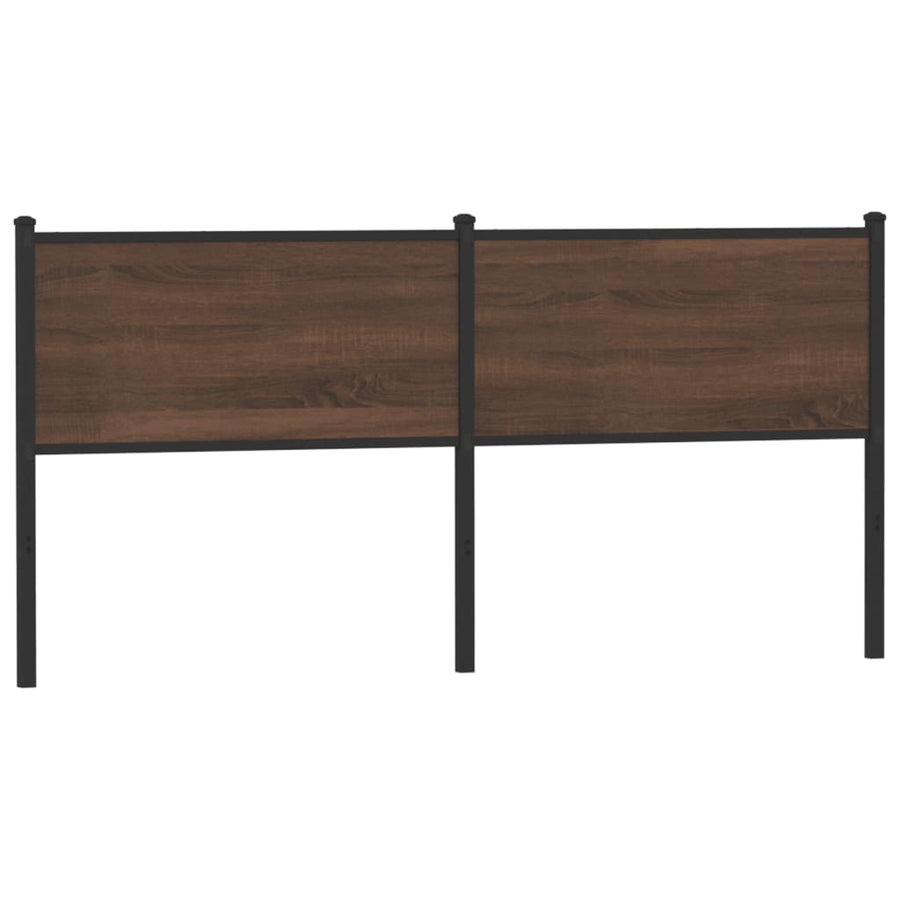 Hoofdbord Bewerkt Hout En Staal Ig 180 cm bruin eikenkleur