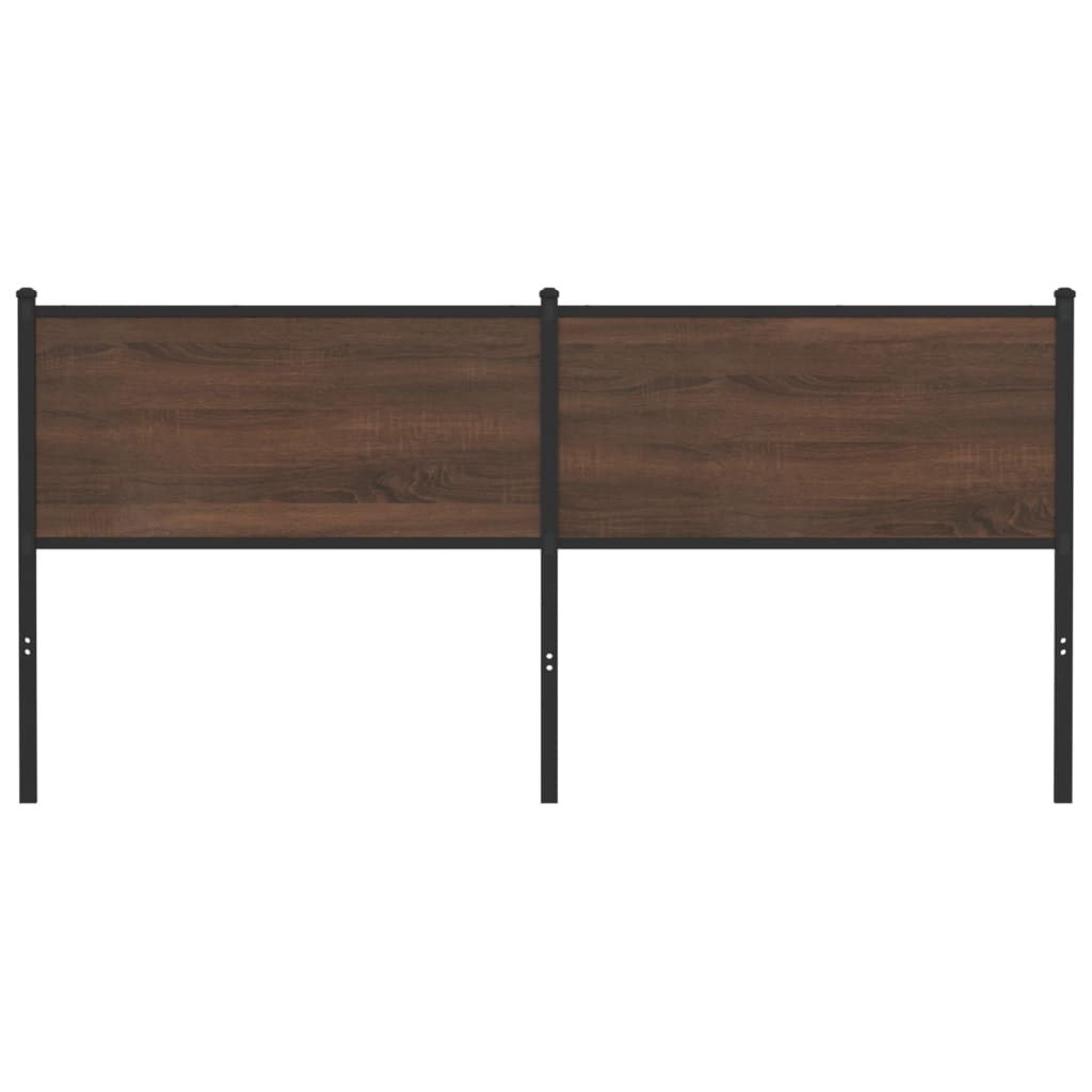 Hoofdbord Bewerkt Hout En Staal Ig 180 cm bruin eikenkleur