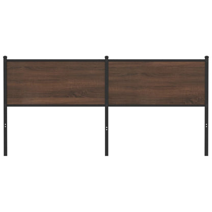 Hoofdbord Bewerkt Hout En Staal Ig 180 cm bruin eikenkleur