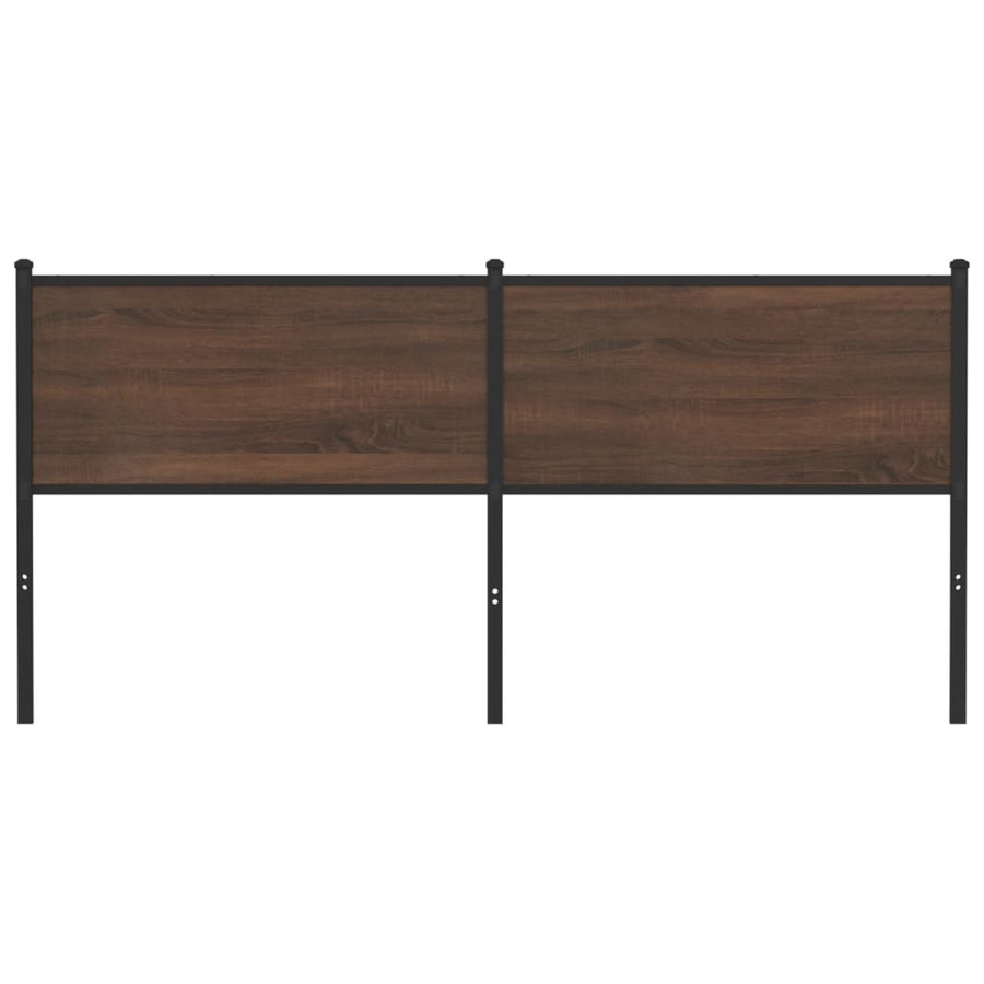 Hoofdbord Bewerkt Hout En Staal Ig 180 cm bruin eikenkleur