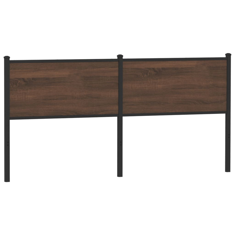Hoofdbord Bewerkt Hout En Staal Ig 180 cm bruin eikenkleur