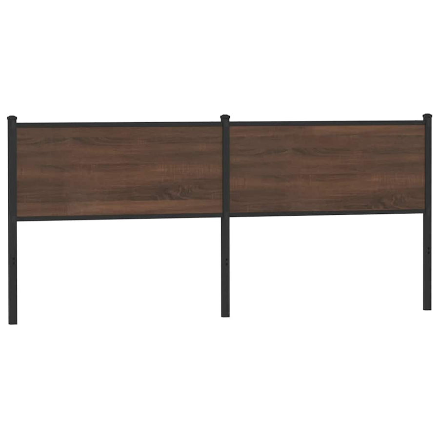 Hoofdbord Bewerkt Hout En Staal Ig 190 cm bruin eikenkleur