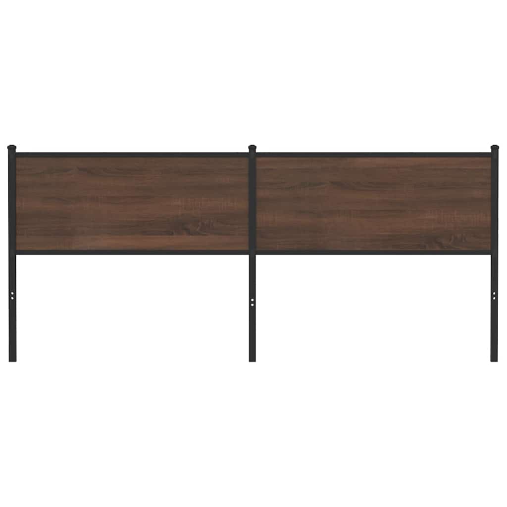 Hoofdbord Bewerkt Hout En Staal Ig 190 cm bruin eikenkleur
