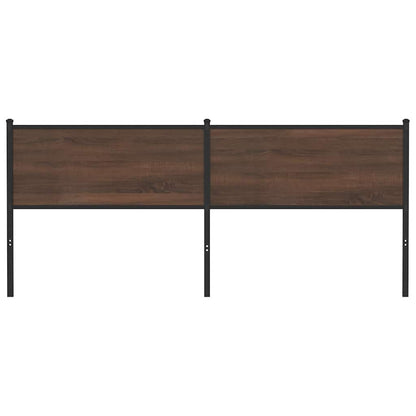 Hoofdbord Bewerkt Hout En Staal Ig 190 cm bruin eikenkleur