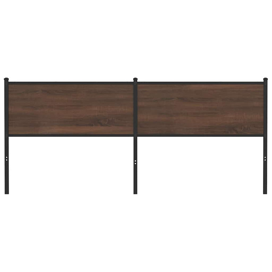 Hoofdbord Bewerkt Hout En Staal Ig 190 cm bruin eikenkleur