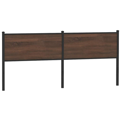 Hoofdbord Bewerkt Hout En Staal Ig 190 cm bruin eikenkleur