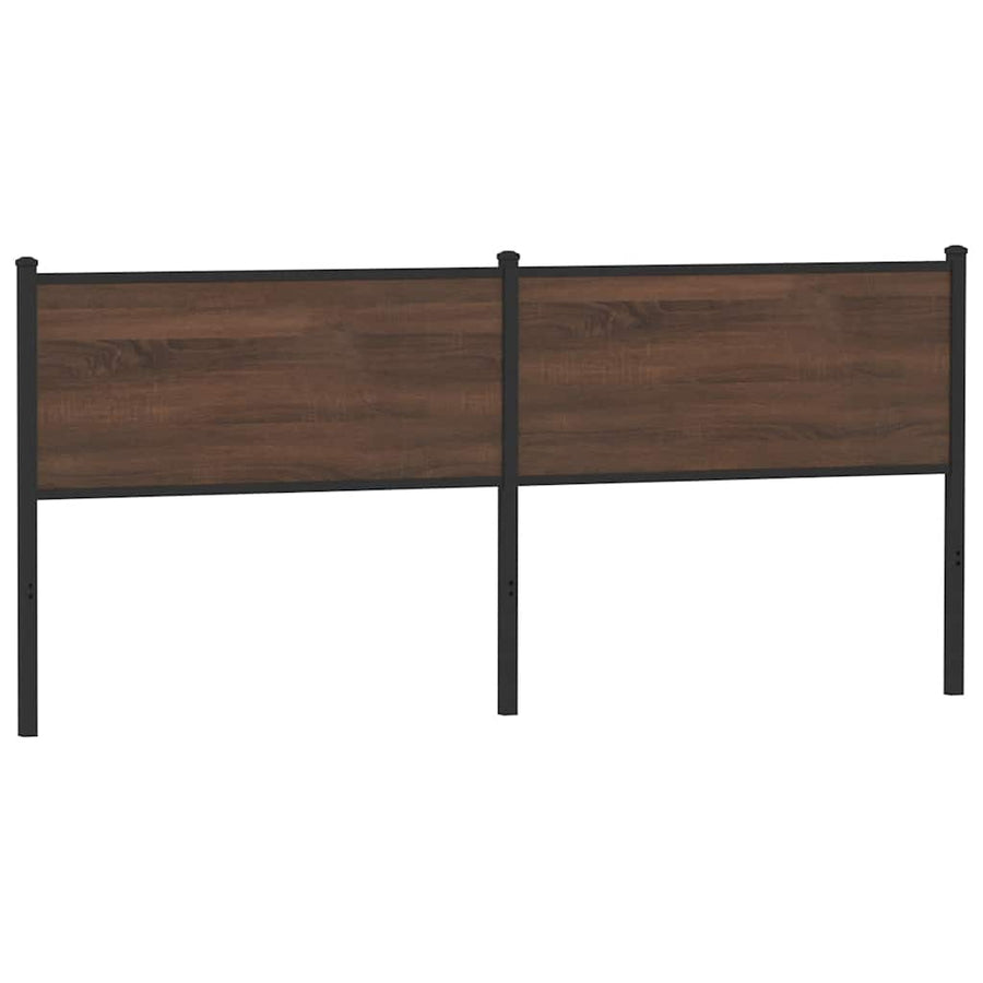 Hoofdbord Bewerkt Hout En Staal Ig 190 cm bruin eikenkleur