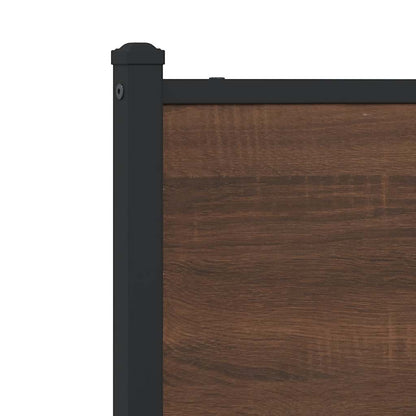 Hoofdbord Bewerkt Hout En Staal Ig 190 cm bruin eikenkleur
