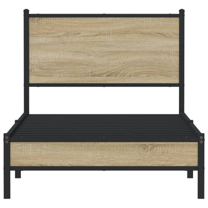 Bedframe Zonder Matras Metaal Kleurig 90 x 190 cm Sonoma eiken