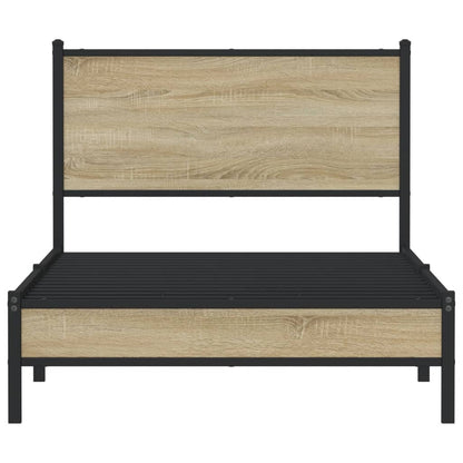 Bedframe Zonder Matras Metaal Kleurig 100 x 190 cm Sonoma eiken