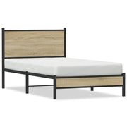 Bedframe 107x203 cm metaal sonoma eiken