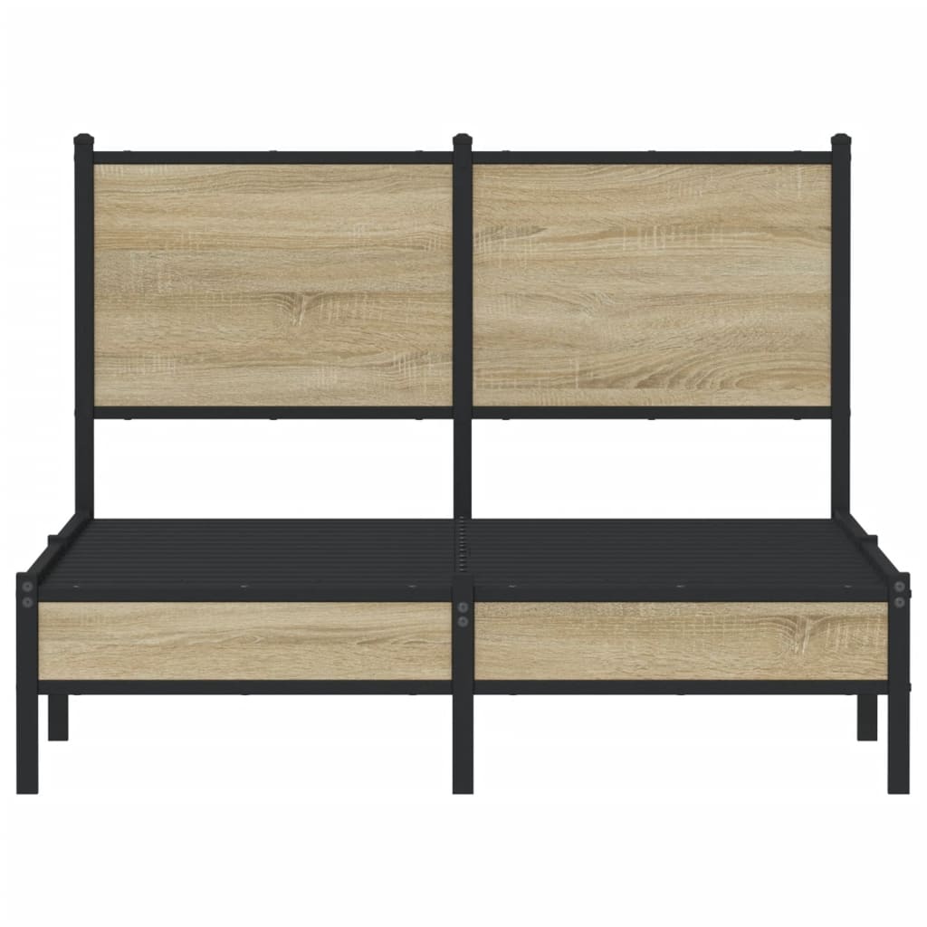 Bedframe Zonder Matras Metaal Kleurig 120 x 190 cm Sonoma eiken