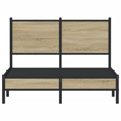 Bedframe Zonder Matras Metaal Kleurig 120 x 190 cm Sonoma eiken