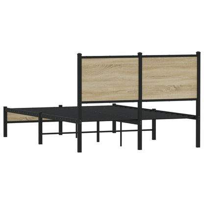Bedframe Zonder Matras Metaal Kleurig 120 x 190 cm Sonoma eiken