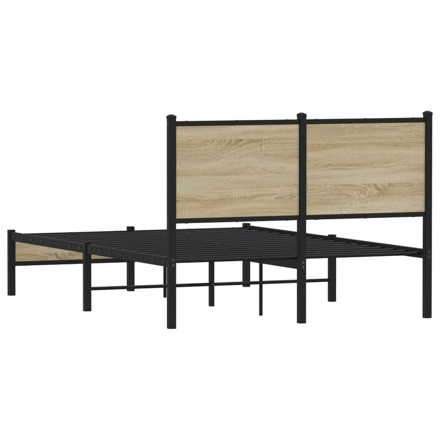 Bedframe Zonder Matras Metaal Kleurig 120 x 190 cm Sonoma eiken