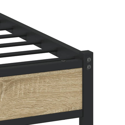 Bedframe Zonder Matras Metaal Kleurig 120 x 190 cm Sonoma eiken