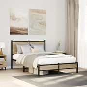 Bedframe 120x190 cm metaal sonoma eiken