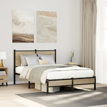 Bedframe Zonder Matras Metaal Kleurig 120 x 190 cm Sonoma eiken