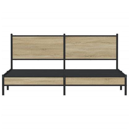 Bedframe Zonder Matras Metaal Kleurig 160 x 200 cm Sonoma eiken