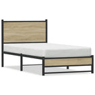 Bedframe 80x200 cm metaal sonoma eiken