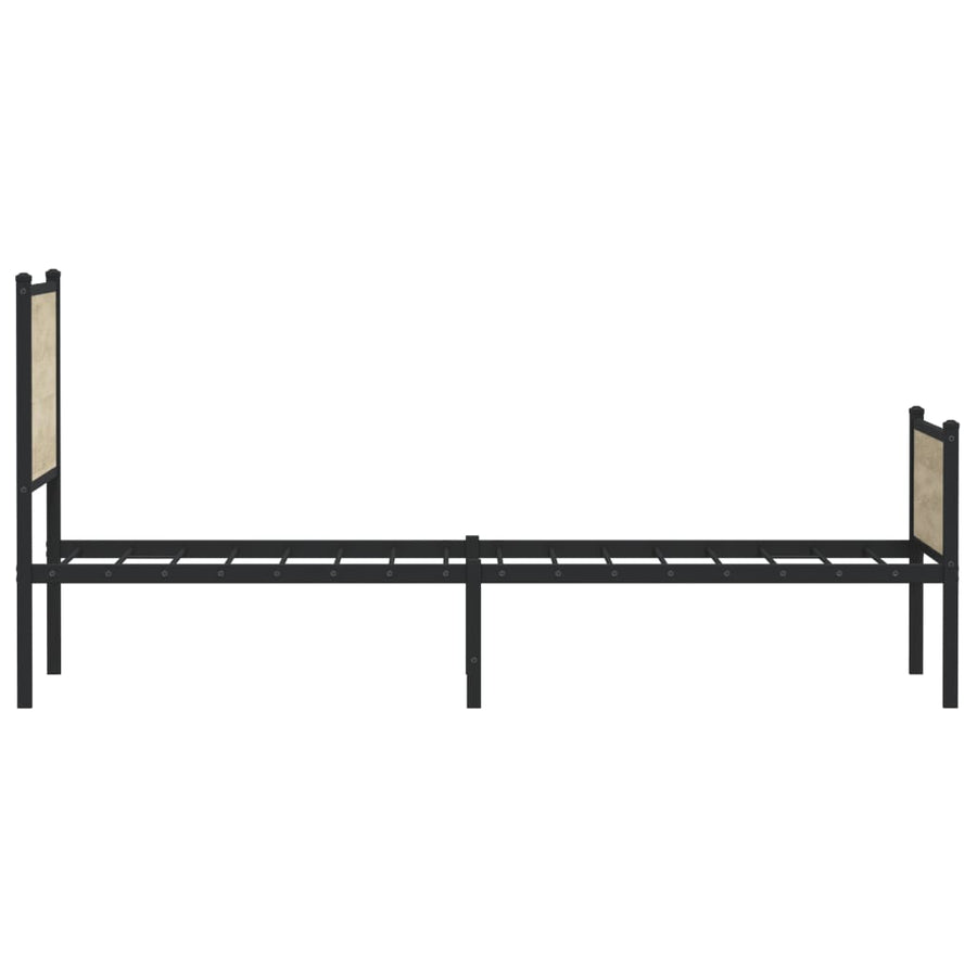 Bedframe zonder matras metaal sonoma eikenkleurig 80x200 cm