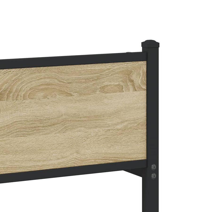 Bedframe zonder matras metaal sonoma eikenkleurig 80x200 cm