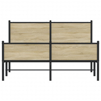 Bedframe hoofd- en voeteneinde metaal sonoma eiken 140x190 cm