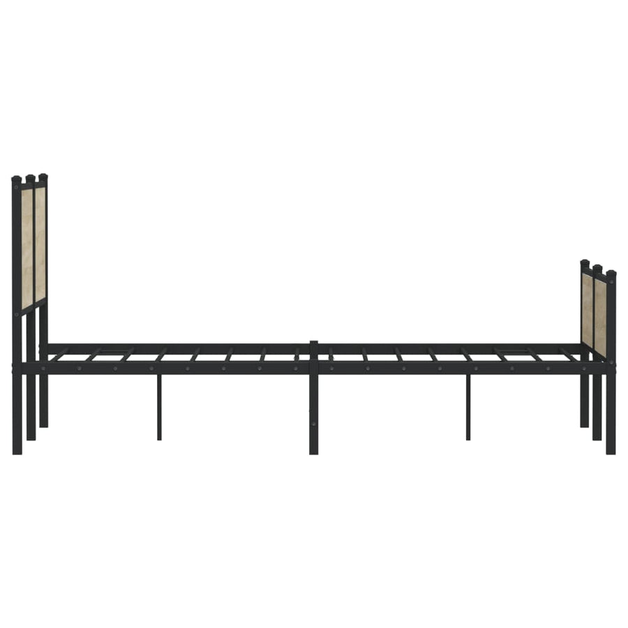 Bedframe hoofd- en voeteneinde metaal sonoma eiken 140x190 cm