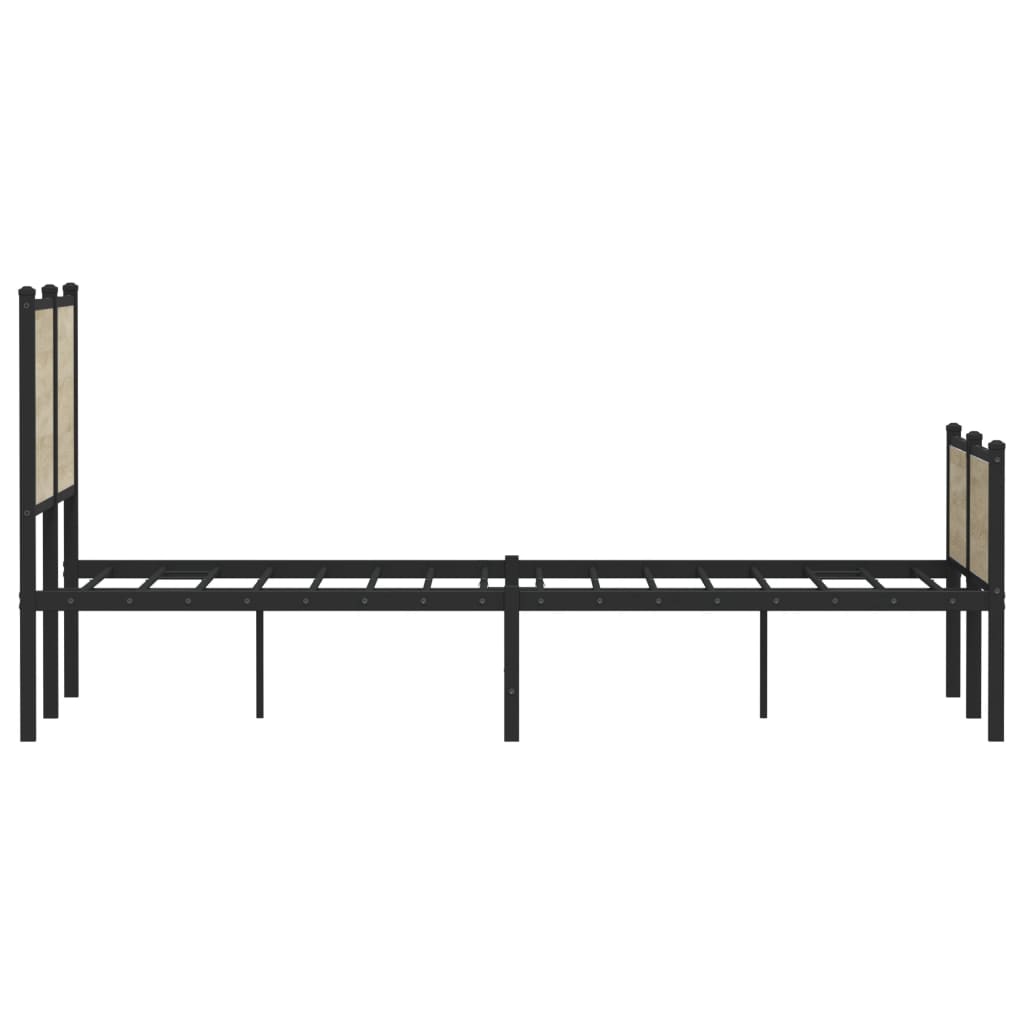 Bedframe hoofd- en voeteneinde metaal sonoma eiken 140x200 cm