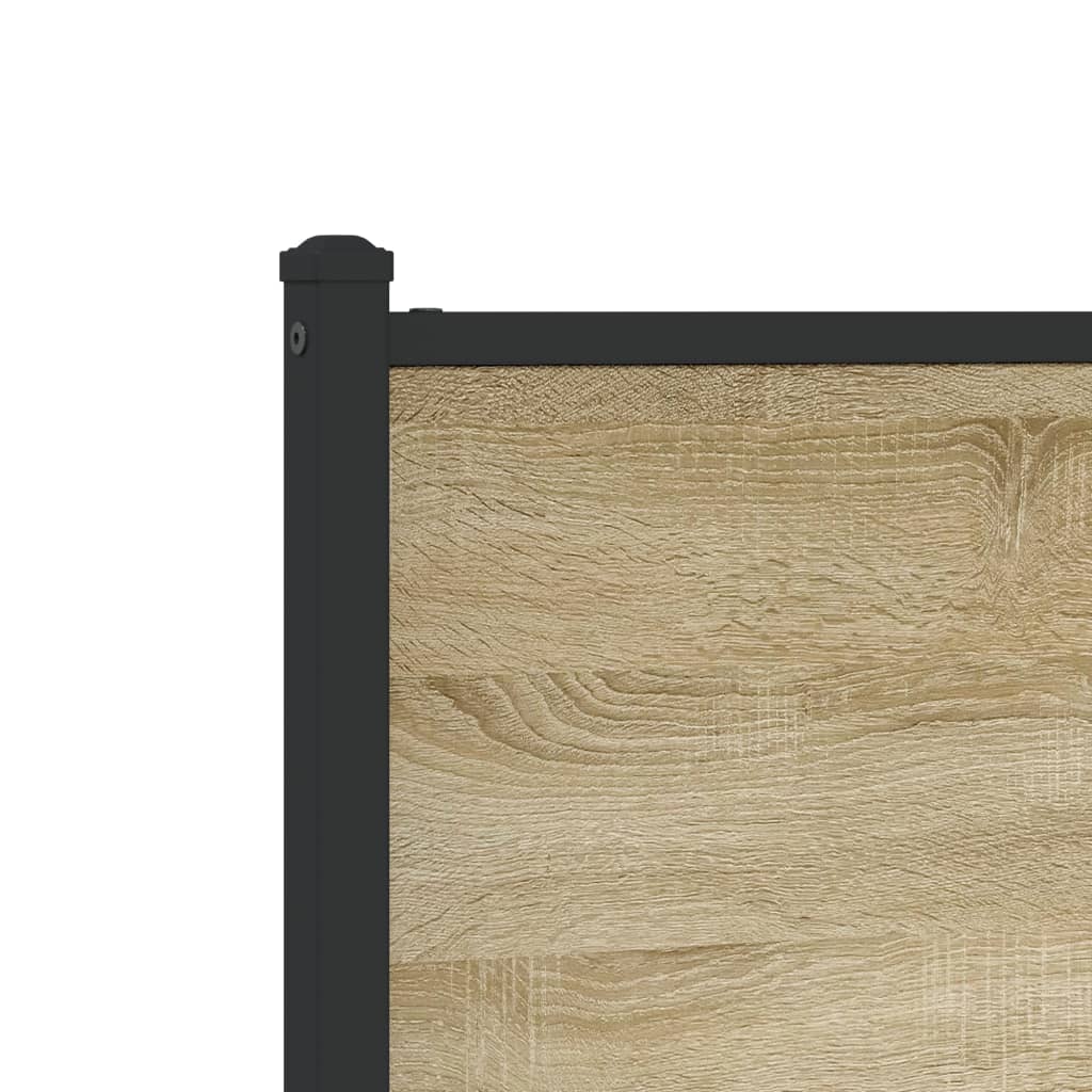Bedframe hoofd- en voeteneinde metaal sonoma eiken 140x200 cm