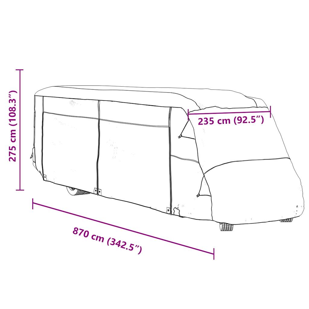 Camperhoezen 870x235x275 cm vliesvlies grijs