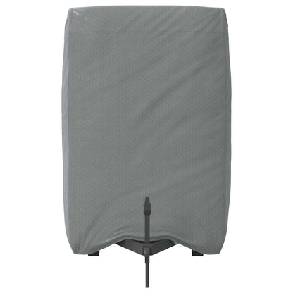 Paardentrailerhoes 396x178x250 cm vliesvlies grijs