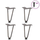 Hairpin Legs for Coffee Table 4 pcs 20 cm Solid Steel Natural