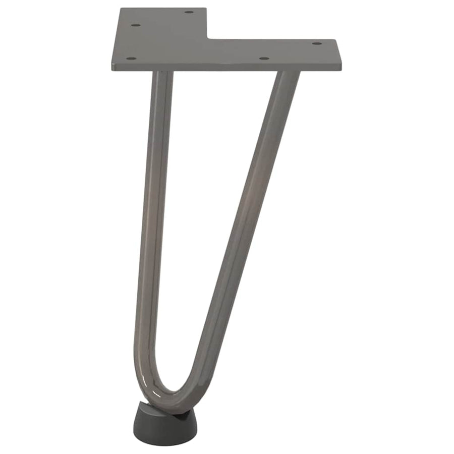 Haarspeld tafelpoten 4 st 20 cm massief staal naturel