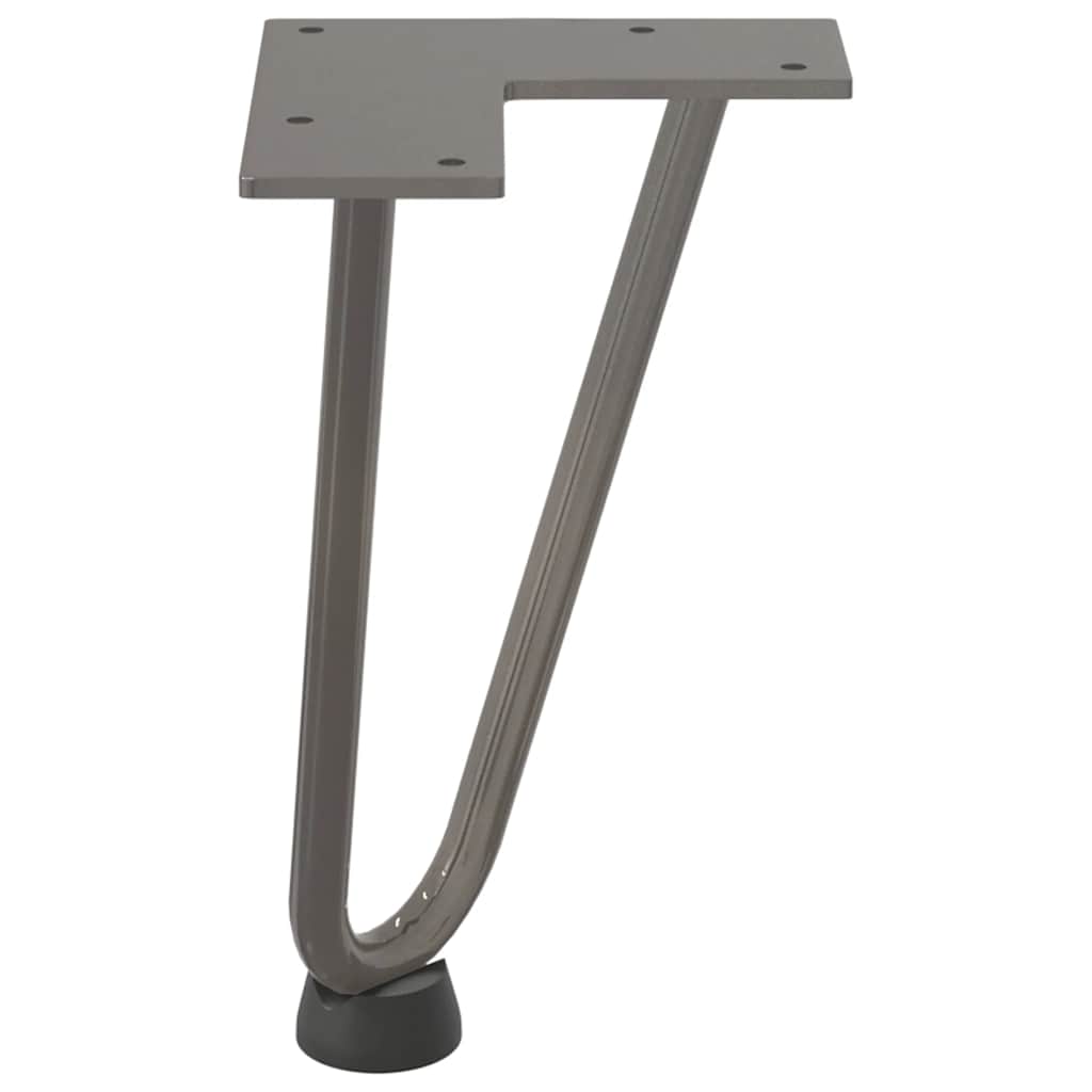 Haarspeld tafelpoten 4 st 20 cm massief staal naturel