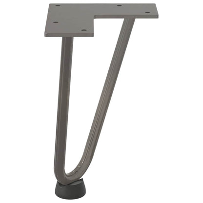 Haarspeld tafelpoten 4 st 20 cm massief staal naturel