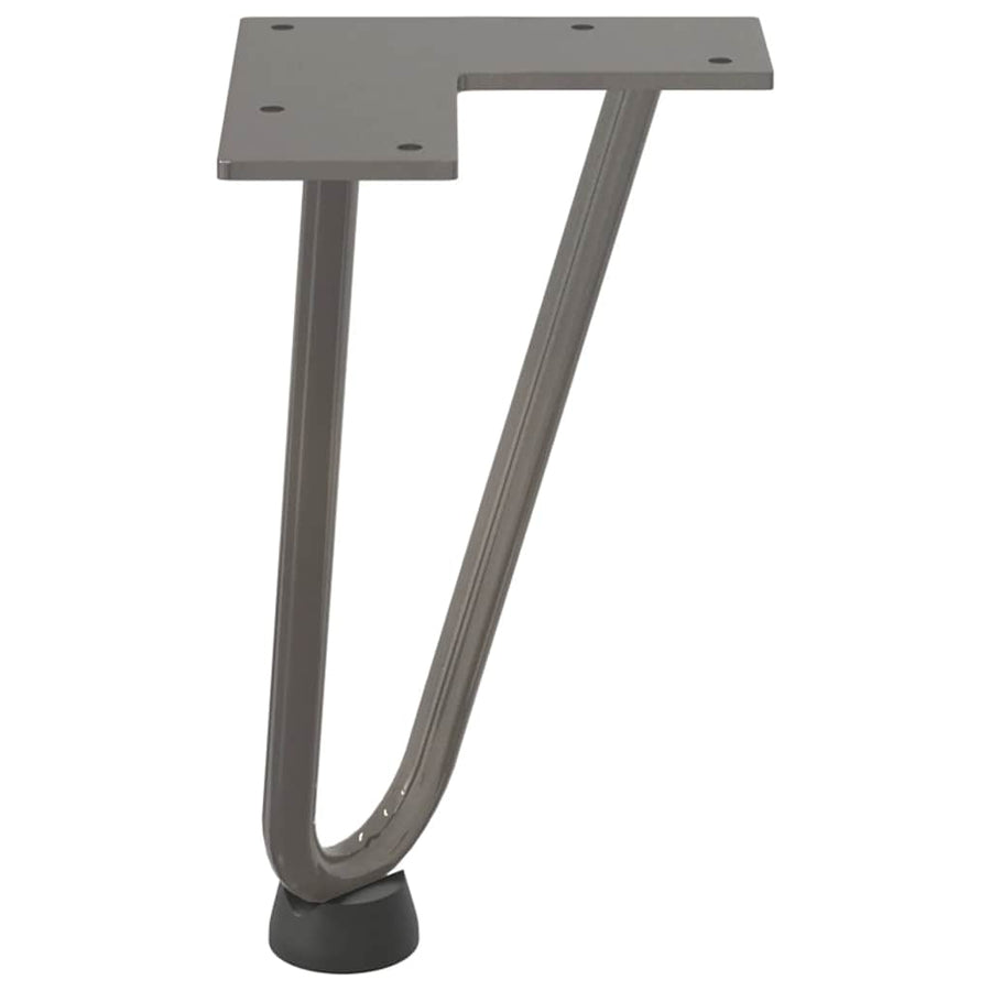 Haarspeld tafelpoten 4 st 20 cm massief staal naturel